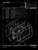 DOOR Diagram and Parts List for M15F-10-WB  Magic Chef Microwave