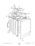 EXTERIOR Diagram and Parts List for W20DA3  Magic Chef Washer