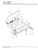 CONTROL PANEL Diagram and Parts List for W20HA3S  Magic Chef Washer