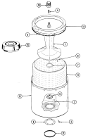 TUB Diagram and Parts List for W20HV3S  Magic Chef Washer