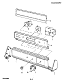 CONTROL PANEL Diagram and Parts List for W25EA2  Magic Chef Washer