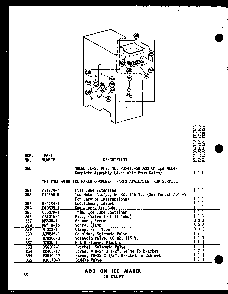 Add On Ice Maker 18 Cu. Ft. Diagram and Parts List for TC18B-P73500-7W  Amana Refrigerator
