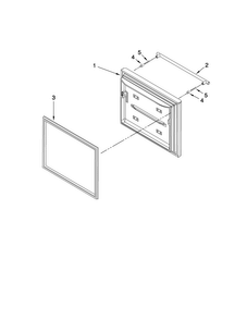 Freezer Door Parts Diagram and Parts List for JBR2088WEM0  Jenn-Air Refrigerator