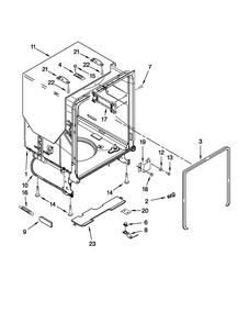 Tub And Frame Parts Diagram and Parts List for MDB6769PAQ0  Maytag Dishwasher