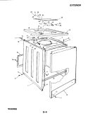 EXTERIOR Diagram and Parts List for W26EN2  Magic Chef Washer