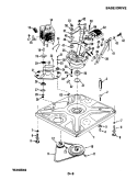 BASE & DRIVE Diagram and Parts List for W26EY2  Magic Chef Washer