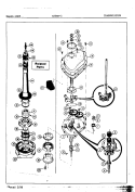 TRANSMISSION Diagram and Parts List for W20EA2  Magic Chef Washer