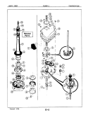 TRANSMISSION Diagram and Parts List for W14EA1  Magic Chef Washer