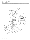 BASE & DRIVE (REV. A - C) Diagram and Parts List for W18HA1  Magic Chef Washer