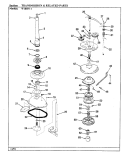 TRANSMISSION & RELATED PARTS (REV. D) Diagram and Parts List for W18HA1  Magic Chef Washer