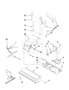 Unit Parts Diagram and Parts List for ABB2224WEW2  Amana Refrigerator