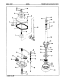 TRANSMISSION (REV. A - D) Diagram and Parts List for W20HN2  Magic Chef Washer