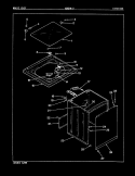 EXTERIOR (REV. E - H) Diagram and Parts List for W20HN2  Magic Chef Washer