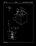 WATER CARRYING & PUMP ASSY. (REV. E - H) Diagram and Parts List for W20HN2  Magic Chef Washer