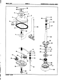 TRANSMISSION & RELATED PARTS (REV. K - L) Diagram and Parts List for W20HY3  Magic Chef Washer