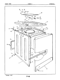 EXTERIOR Diagram and Parts List for W18EN2  Magic Chef Washer