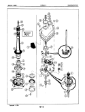 TRANSMISSION Diagram and Parts List for W18EY2  Magic Chef Washer