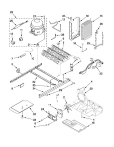 Unit Parts Diagram and Parts List for ASD2520WRW00  Amana Refrigerator