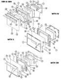 Part Location Diagram of 2402W149-15 Whirlpool LINING, OVEN DOOR