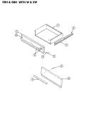 DRAWER Diagram and Parts List for 58HA-2CXW  Magic Chef Range