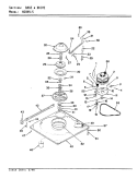 BASE & DRIVE Diagram and Parts List for W20HA5  Magic Chef Washer