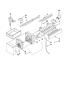 Icemaker Parts Diagram and Parts List for JFD2589KEP5  Jenn-Air Refrigerator