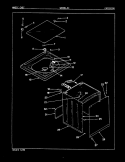 EXTERIOR (REV. E - H) Diagram and Parts List for W20HY3C  Magic Chef Washer