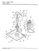 BASE & DRIVE (REV. E - F) Diagram and Parts List for W20JY4  Magic Chef Washer