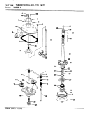 TRANSMISSION & RELATED PARTS (REV. E - F) Diagram and Parts List for W20JY4  Magic Chef Washer