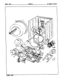 CYLINDER & DRIVE Diagram and Parts List for YG20HA5  Magic Chef Dryer