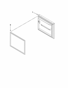 Freezer Door Parts Diagram and Parts List for GB2026PEKB5  Amana Refrigerator