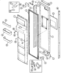 FREEZER DOOR Diagram and Parts List for JRSDE248TA  Jenn-Air Refrigerator