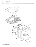 EXTERIOR (REV. A - D) Diagram and Parts List for W20JY1  Magic Chef Washer