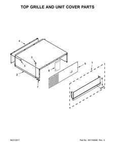 Top Grille And Unit Cover Parts Diagram and Parts List for JS48PPDUDE01  Jenn-Air Refrigerator