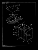 EXTERIOR (REV. G - L) Diagram and Parts List for W20JY1  Magic Chef Washer