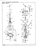 TRANSMISSION (REV. H - M) Diagram and Parts List for W20HA2C  Magic Chef Washer
