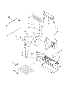 Unit Parts Diagram and Parts List for MFT2574DEH02  Maytag Refrigerator