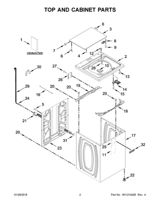 Part Location Diagram of W11184595 Whirlpool Energy Guide
