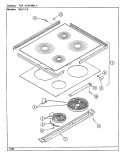 TOP ASSEMBLY Diagram and Parts List for 38JN-6AVW-EV  Magic Chef Range