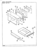 DOOR / DRAWER Diagram and Parts List for 38JN-6AVW-EV  Magic Chef Range