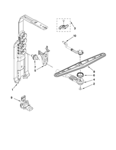 Part Location Diagram of W10240193 Whirlpool ARM-SPRAY