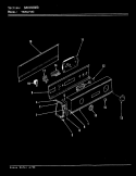 CONTROL PANEL Diagram and Parts List for YE20JA4C  Magic Chef Dryer