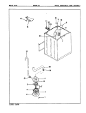 WATER CARRYING & PUMP ASSY. (REV. A - B) Diagram and Parts List for W20HA4C  Magic Chef Washer
