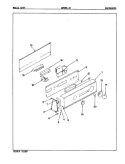 CONTROL PANEL (REV. A - B) Diagram and Parts List for W20HA4C  Magic Chef Washer
