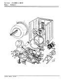 CYLINDER & DRIVE Diagram and Parts List for YE20JA5  Magic Chef Dryer