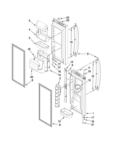 Refrigerator Door Parts Diagram and Parts List for MFI2067AES5  Maytag Refrigerator