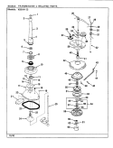 TRANSMISSION & RELATED PARTS (REV. A - D) Diagram and Parts List for W20HN23  Magic Chef Washer