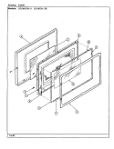 DOOR Diagram and Parts List for DM15H-5B  Norge Microwave