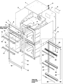 Cabinet Diagram and Parts List for AOCD2770WW-P113237NWW  Amana Wall Oven