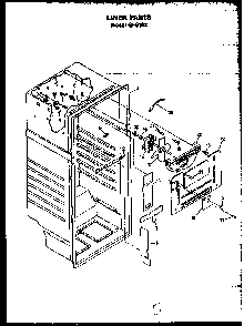 Liner Parts Diagram and Parts List for GFS162 MN10 Caloric Refrigerator